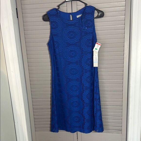 Eliza J Royal Blue Sleeveless A-Line Midi Dress - Picture 1 of 8